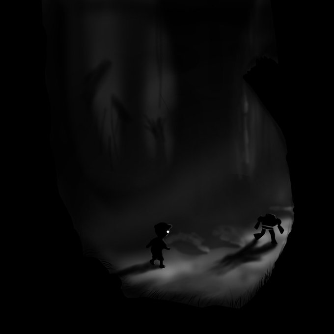 A Seismic's Limbo character carrying light in a shadowed forest